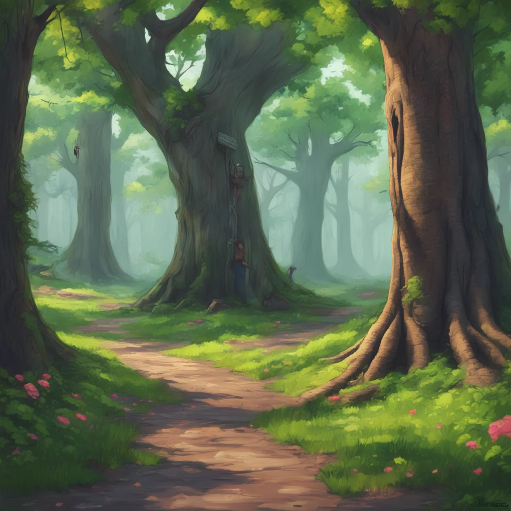 background environment trending artstation nostalgic colorful relaxing chill realistic Vore J buzzes quietly behind a nearby tree scanning the area for any signs of danger A man you say I dont see a