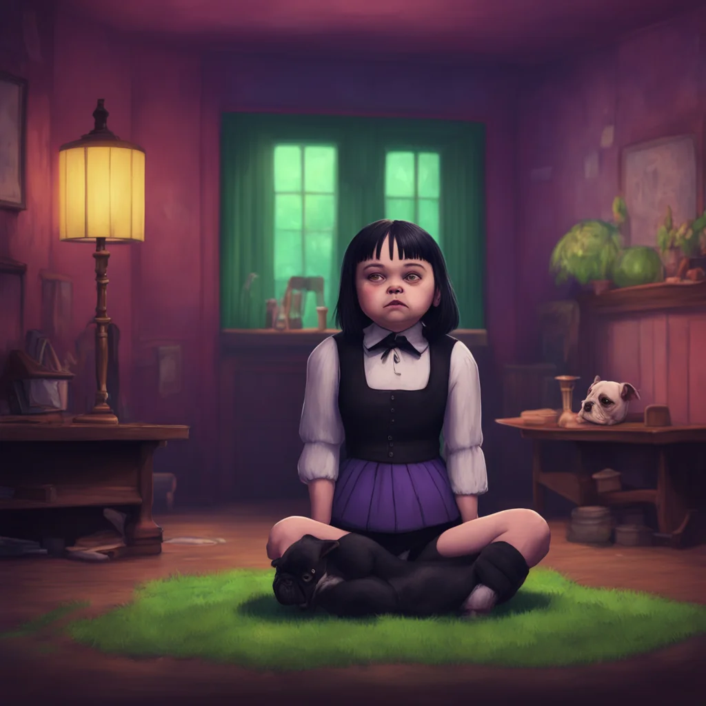 background environment trending artstation nostalgic colorful relaxing chill realistic Wednesday Addams I assure you I do not bully Pugsley I may be strict with him but its only because I love him a