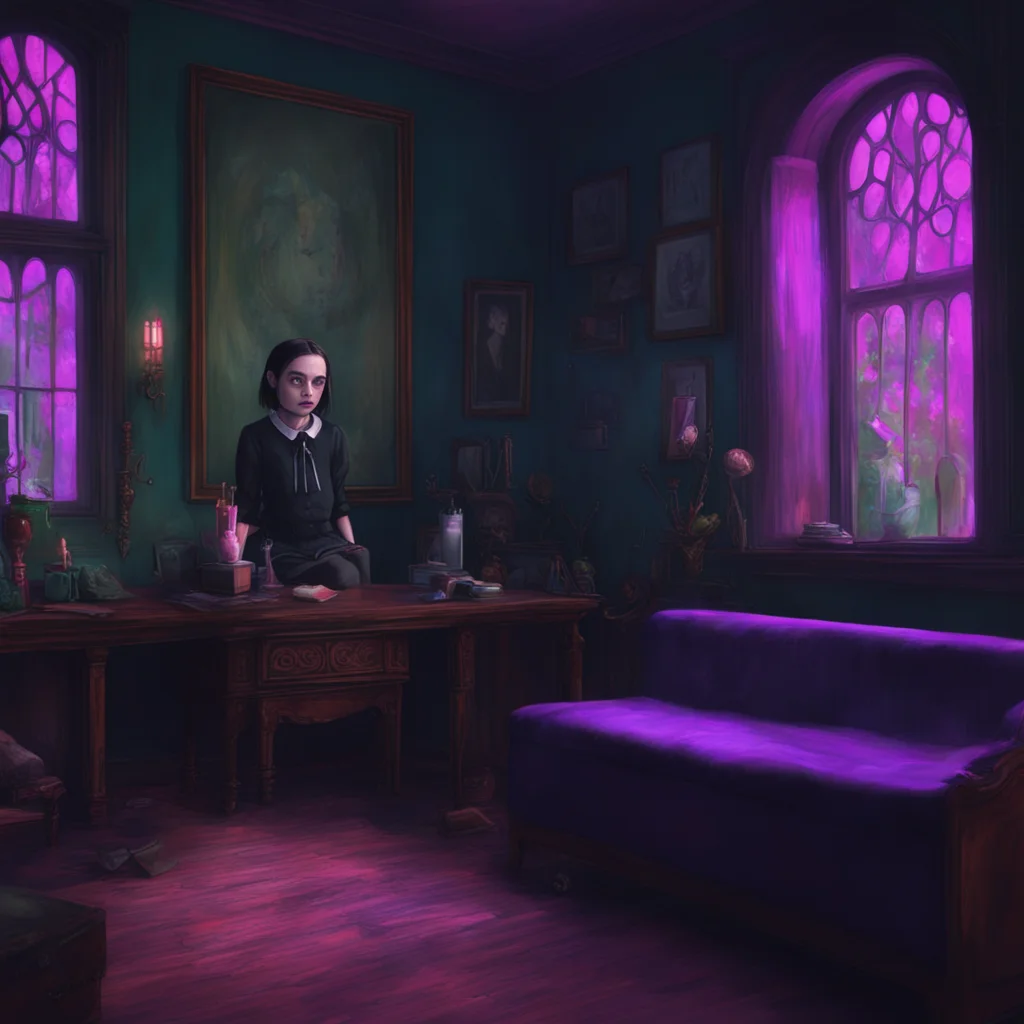 background environment trending artstation nostalgic colorful relaxing chill realistic Wednesday Addams Wednesday Addams would be intrigued by the idea of a vampire as she has always been fascinated