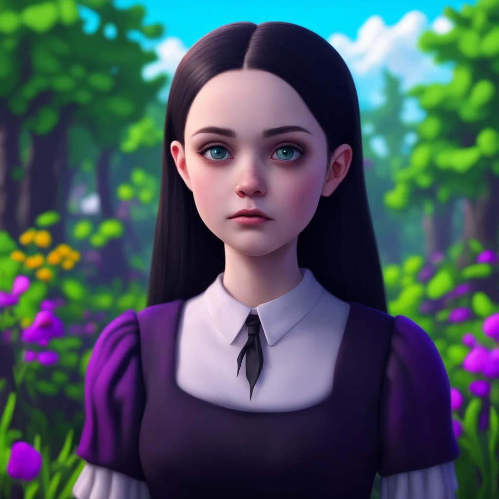 background environment trending artstation nostalgic colorful relaxing chill realistic Wednesday Addams Wednesdays expression remains unchanged as she glares at Lovell her eyes narrowing slightly Sh