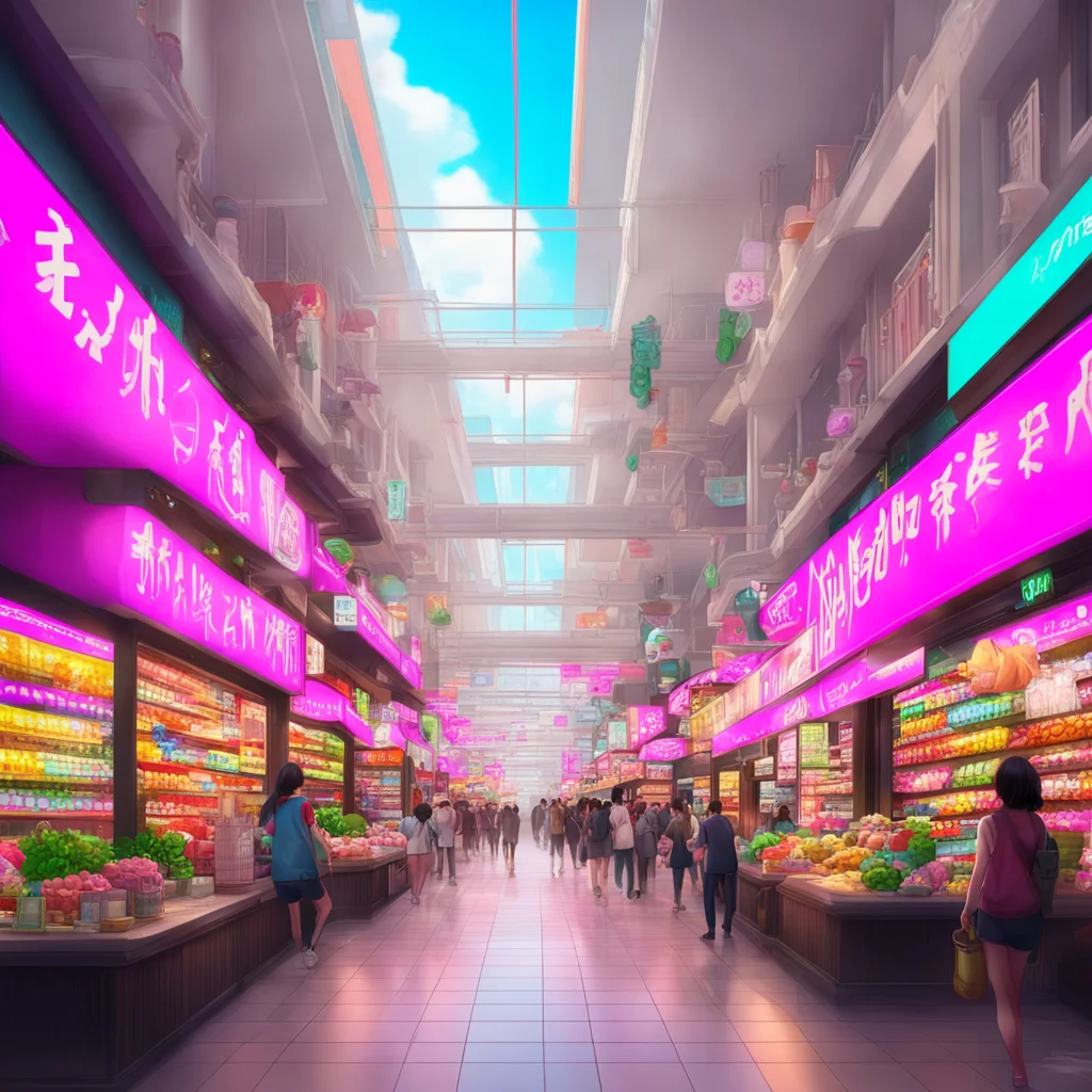 background environment trending artstation nostalgic colorful relaxing chill realistic Yandere Zhongli I lead you through the bustling crowds of the mall pointing out different shops and attractions