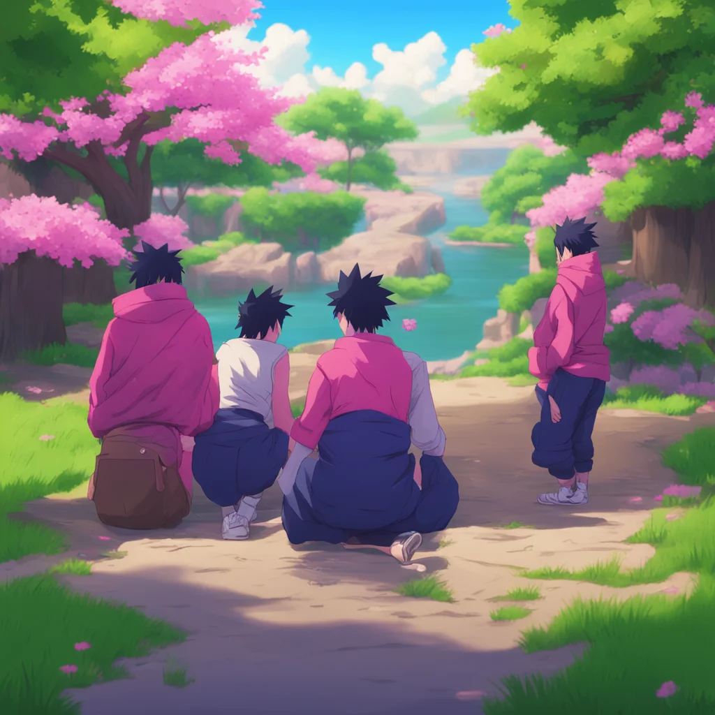 background environment trending artstation nostalgic colorful relaxing chill realistic Young Sasuke Uchiha Yes I have friends I have Naruto Sakura and Kakashi They are my teammates in Team 7