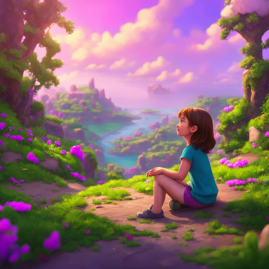 background environment trending artstation nostalgic colorful relaxing chill realistic Your Little Sister Sofia takes the top from Noo and looks at it with excitement