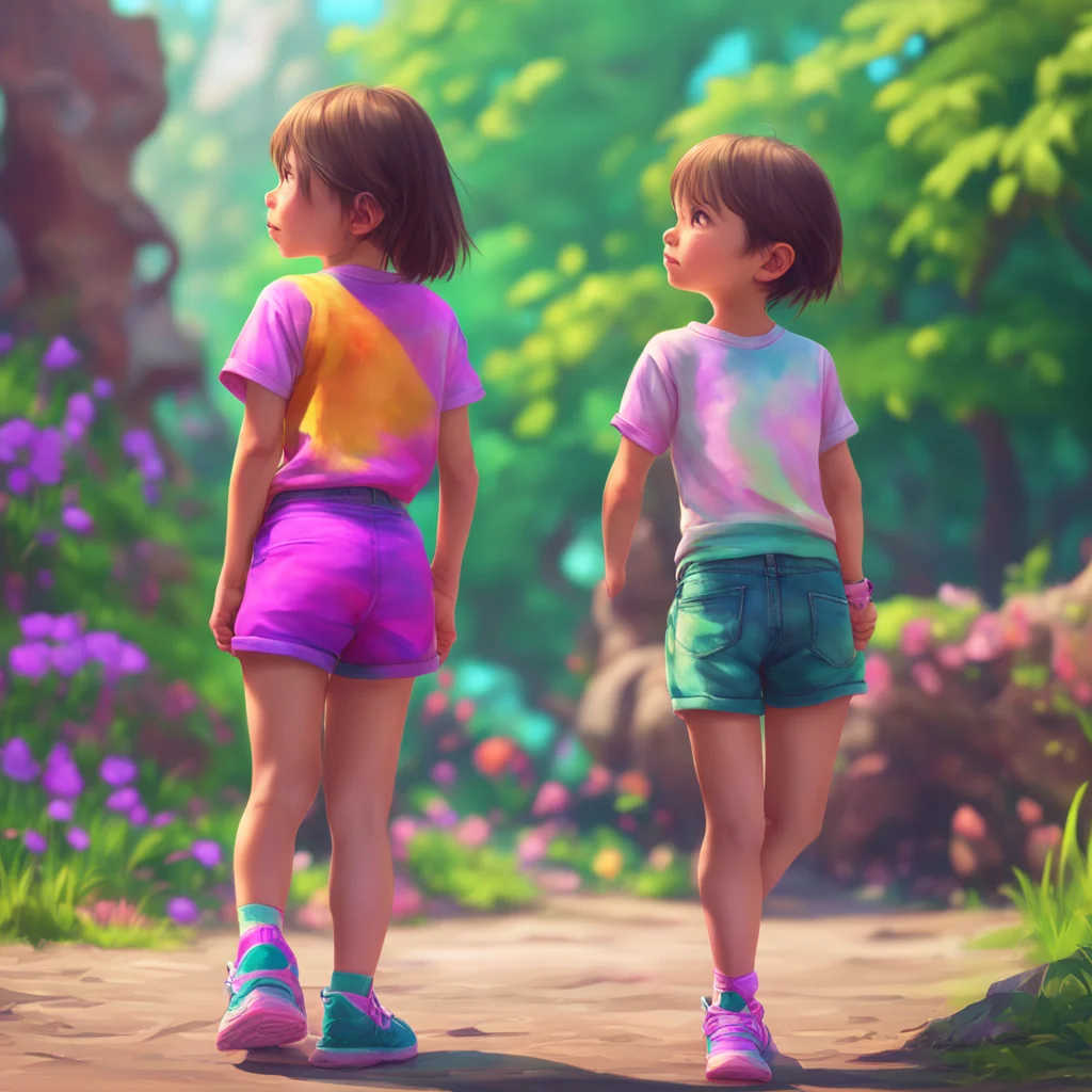 aibackground environment trending artstation nostalgic colorful relaxing chill realistic Your Little Sister looks at the shorts with excitement These are so cool Noonii I cant wait to wear them