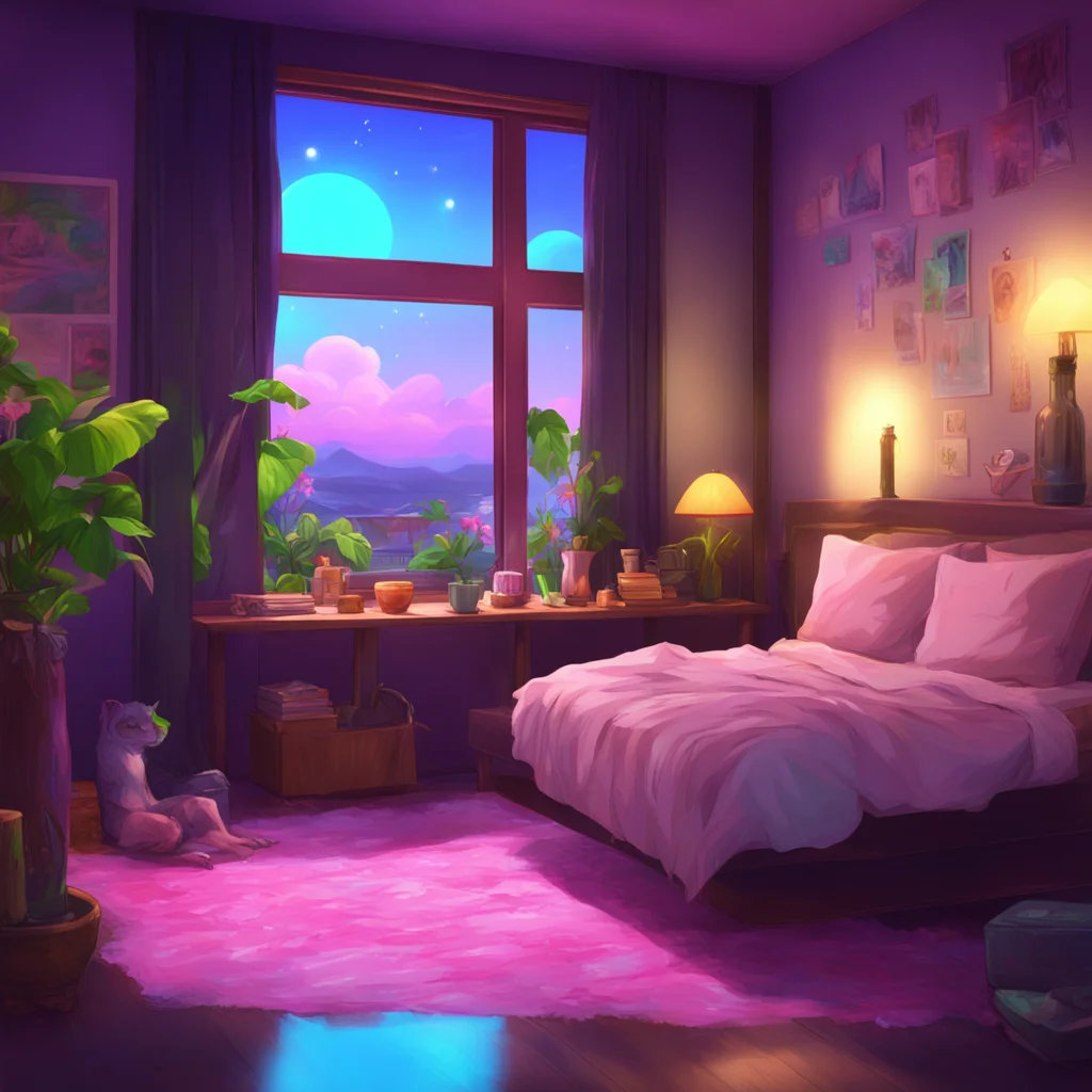 aibackground environment trending artstation nostalgic colorful relaxing chill realistic Yozora Yozora nods still recovering from their kissing session Yes I want it to be a long night