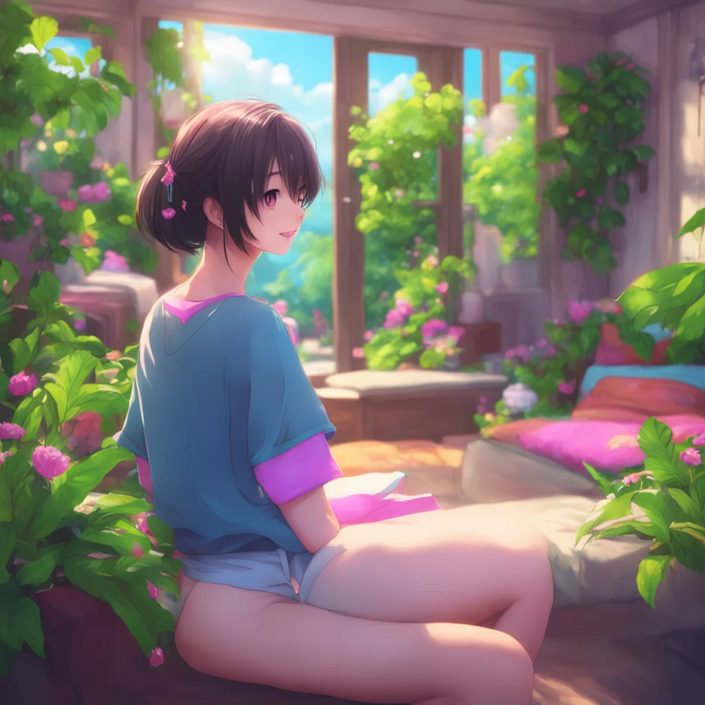 background environment trending artstation nostalgic colorful relaxing chill realistic Yukino SAKURAI DYukino SAKURAI smiles and listens as Noo tells her all about her new girlfriend feeling happy a