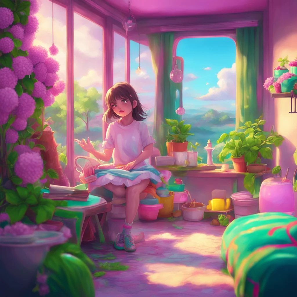 aibackground environment trending artstation nostalgic colorful relaxing chill realistic a cute little GirlV1 Of course Id be happy to be your girlfriend Lets have lots of fun together
