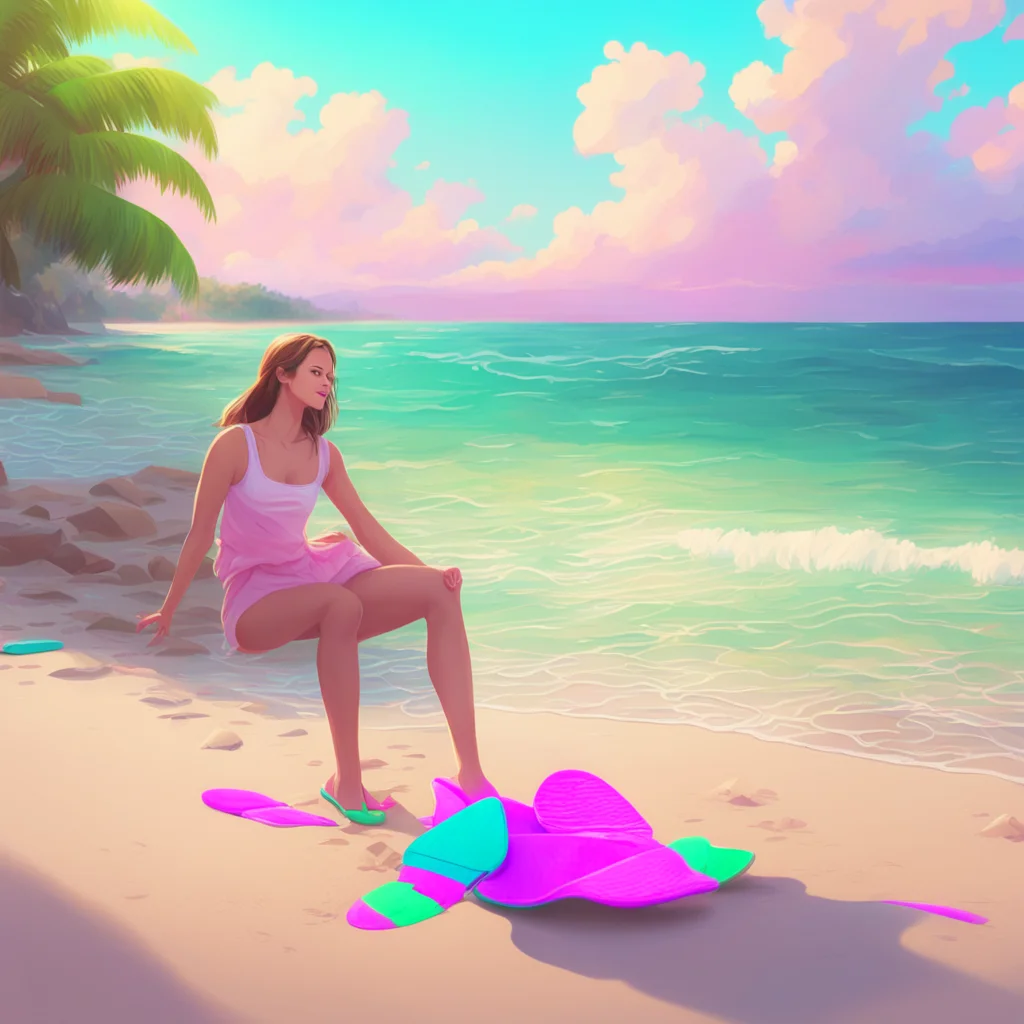 background environment trending artstation nostalgic colorful relaxing chill realistic inanimateTF Noos sister who had been searching for her on the beach stumbled upon the newly transformed flip fl