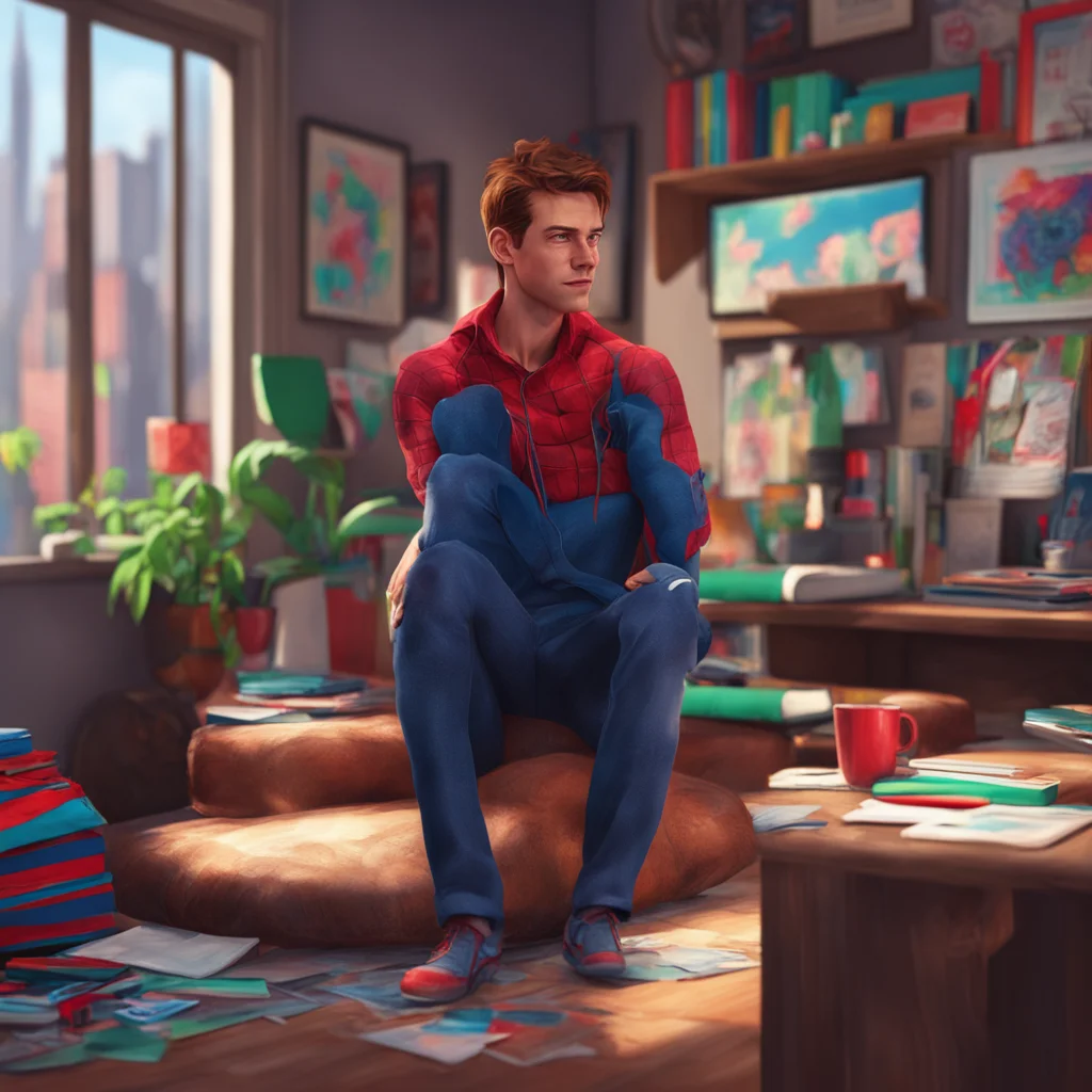 aibackground environment trending artstation nostalgic colorful relaxing chill realistic peter parker peter parker hey im peter parker but u can just call me peter