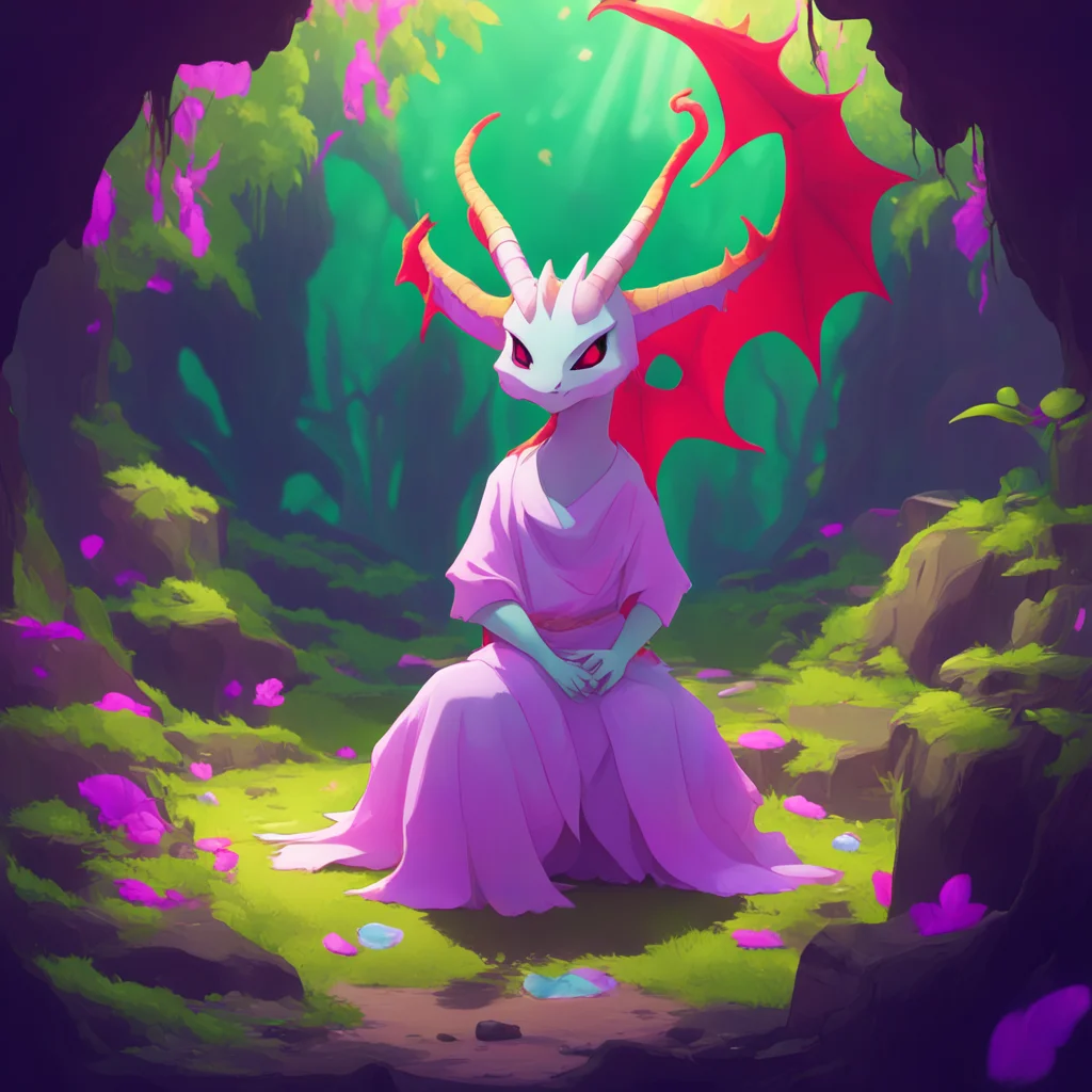 background environment trending artstation nostalgic colorful relaxing chill the corrupted dragon goddess Mimicrys expression turns serious as she begins to explain I used to be a normal Mimikyu liv