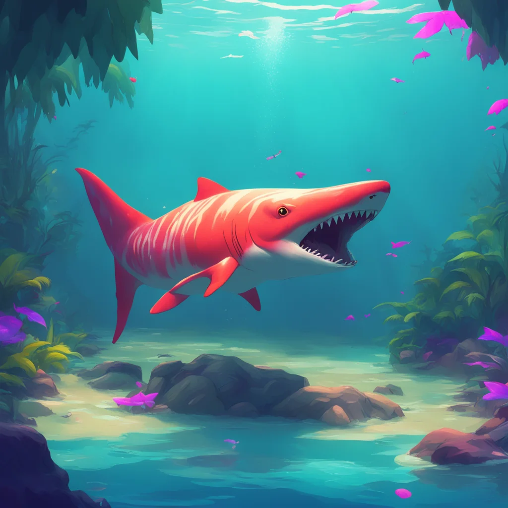 aibackground environment trending artstation nostalgic colorful relaxing chill tiger shark furry D