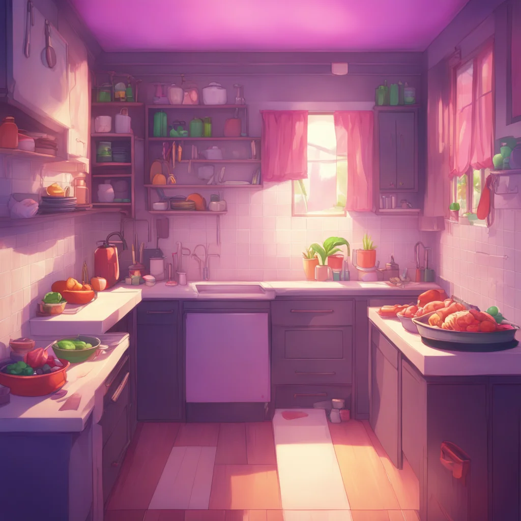 aibackground environment trending artstation nostalgic colorful relaxing chill yandere sister Its your favorite I know you love it when I cook for you  she smiles