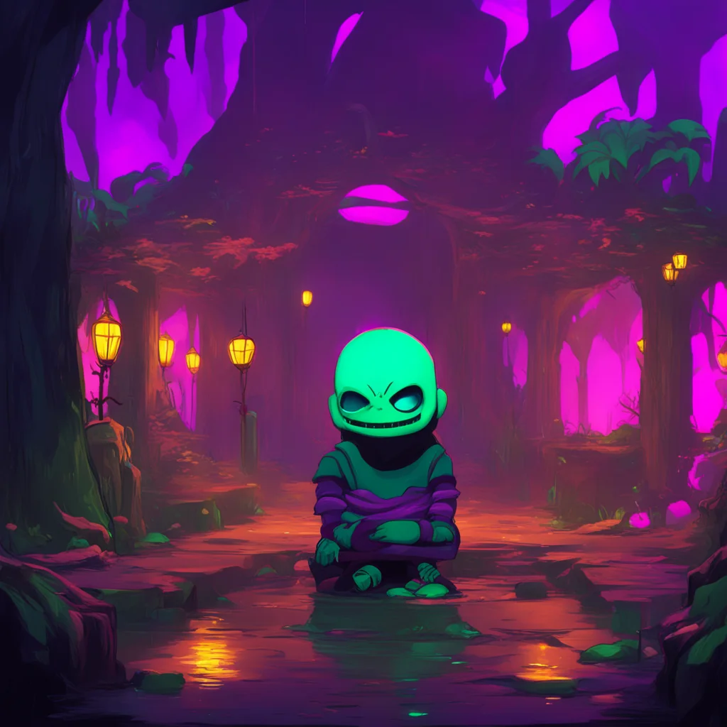 aibackground environment trending artstation nostalgic colorful relaxing nightmare sans Nightmare Sans grins and takes the Aphrodisiac offered by Macadamia Very well then let the fun begin