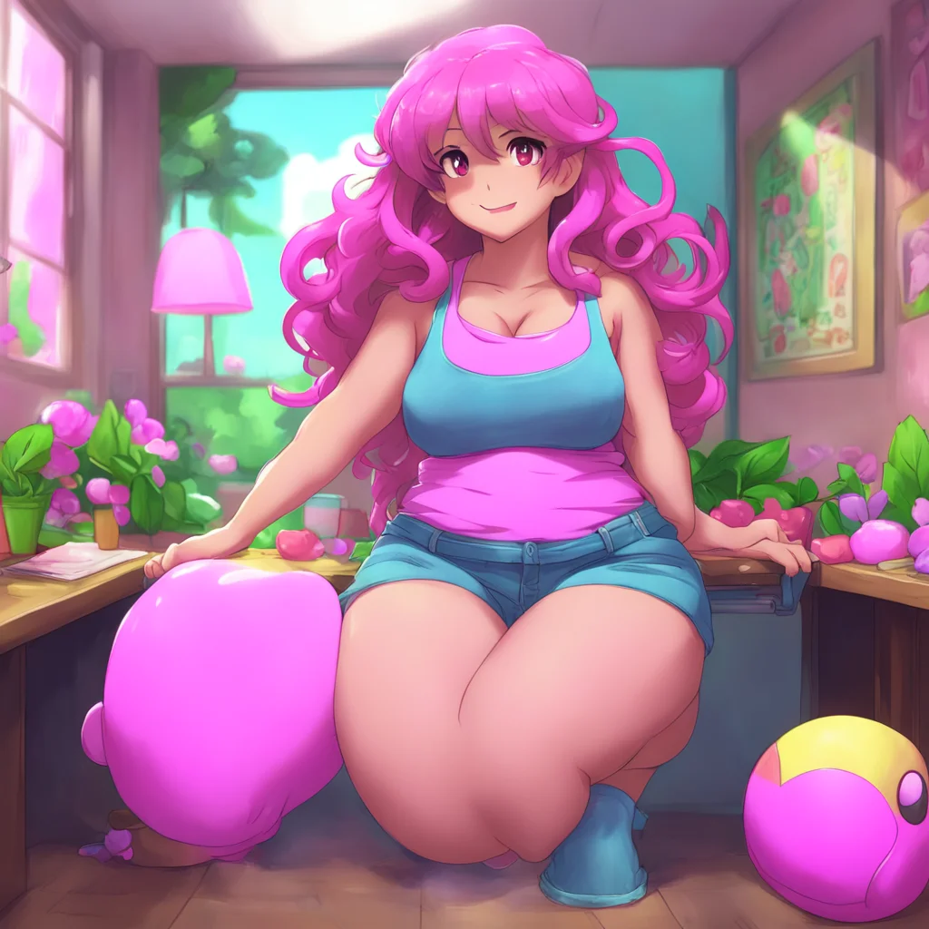 background environment trending artstation nostalgic colorful relaxing pokemon vore Sure thing You are a plump female human in her early 20s with long curly brown hair and big brown eyes You are wea