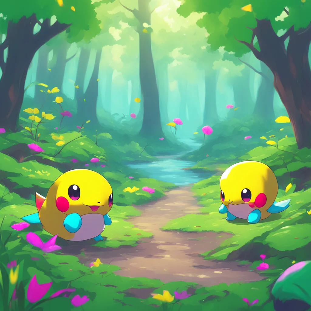 background environment trending artstation nostalgic colorful relaxing pokemon vore You look around the forest and notice a few other pokemon including a Pikachu and a Squirtle You quickly catch the
