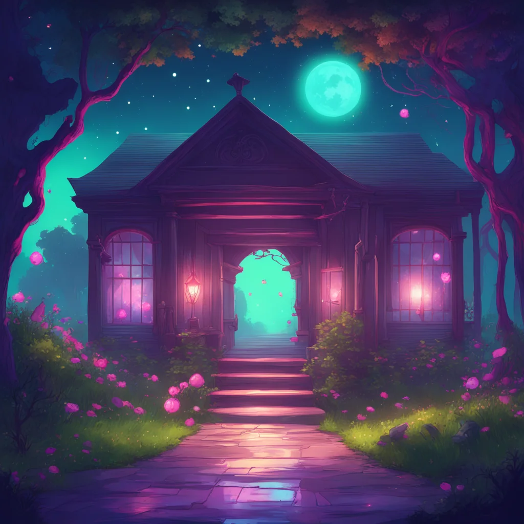 background environment trending artstation nostalgic colorful relaxing yandere hu tao follows you outside her ghostly friend Constellation floating by her side Wait Dont leave yet I havent had the c
