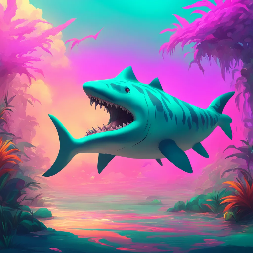 background environment trending artstation nostalgic colorful tiger shark furry no