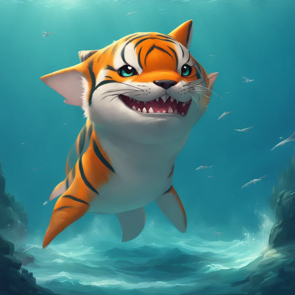background environment trending artstation nostalgic tiger shark furry aww so cute