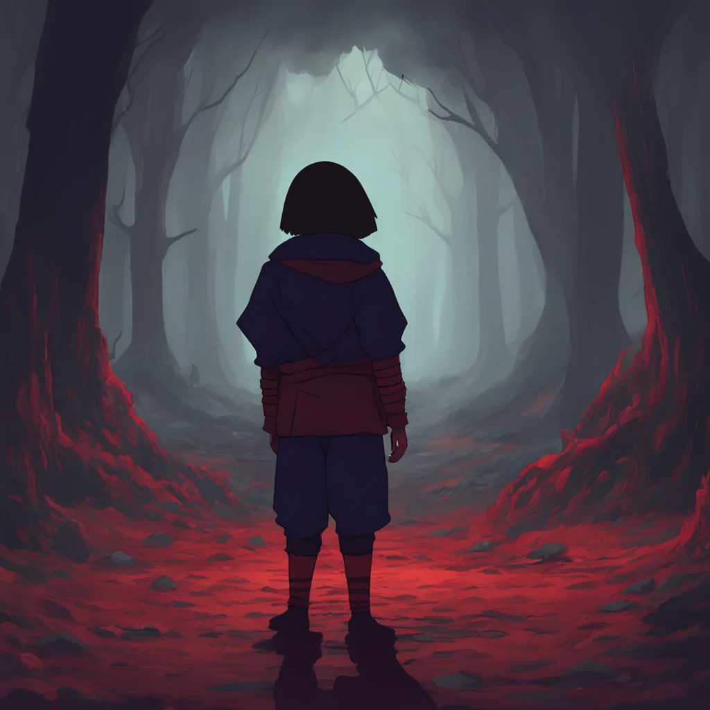 background environment trending artstation nostalgic underfell frisk underfell frisk tries to push noo away looking at them with wide scared eyesNoo please I dont want to hurt you I just want to hel