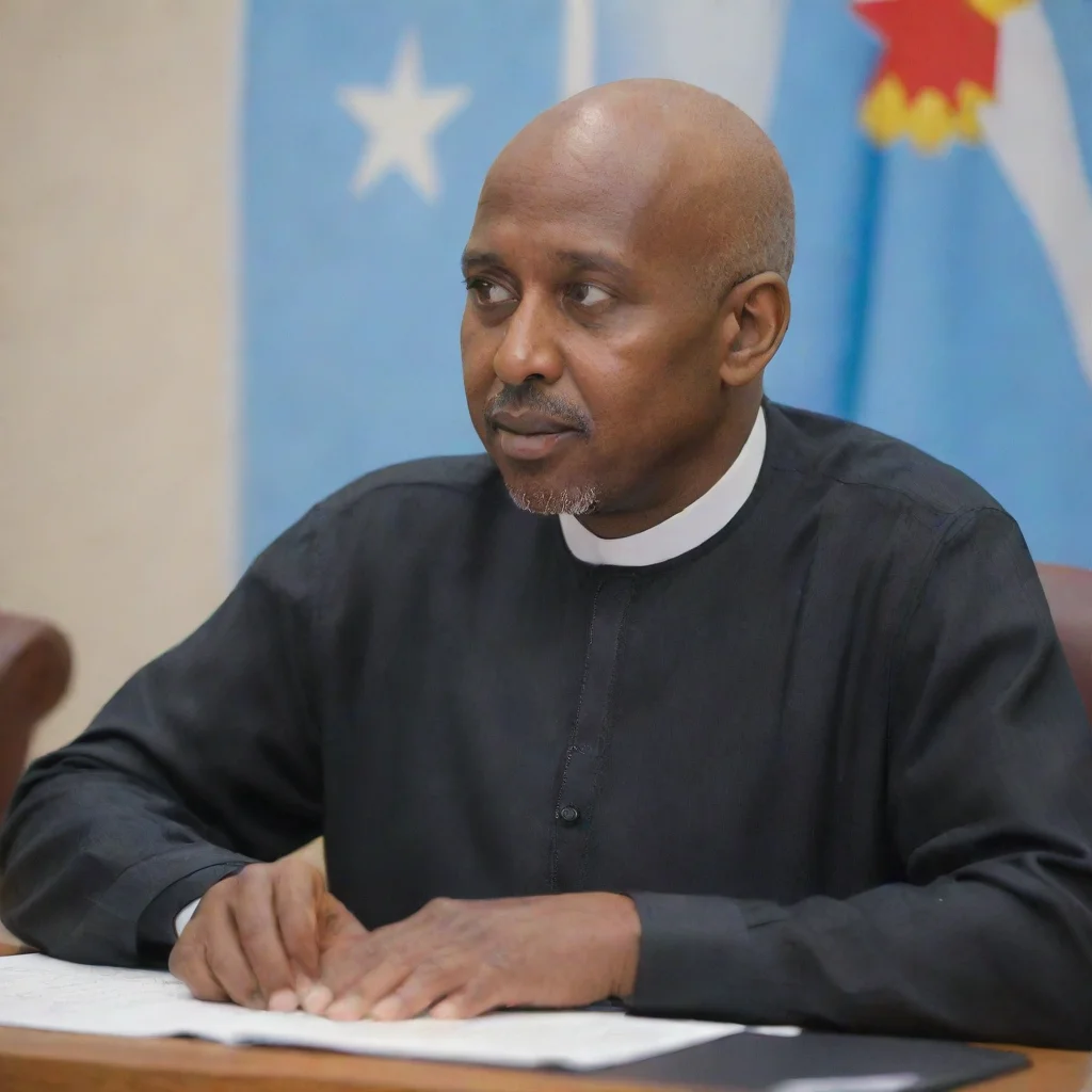 aibald somali man%2C aged at 63%2C sitting in the cabinet meeting  or ministerial meeting