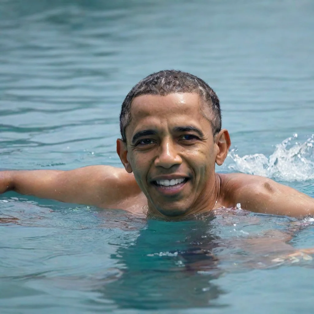 aibarack obama swimming