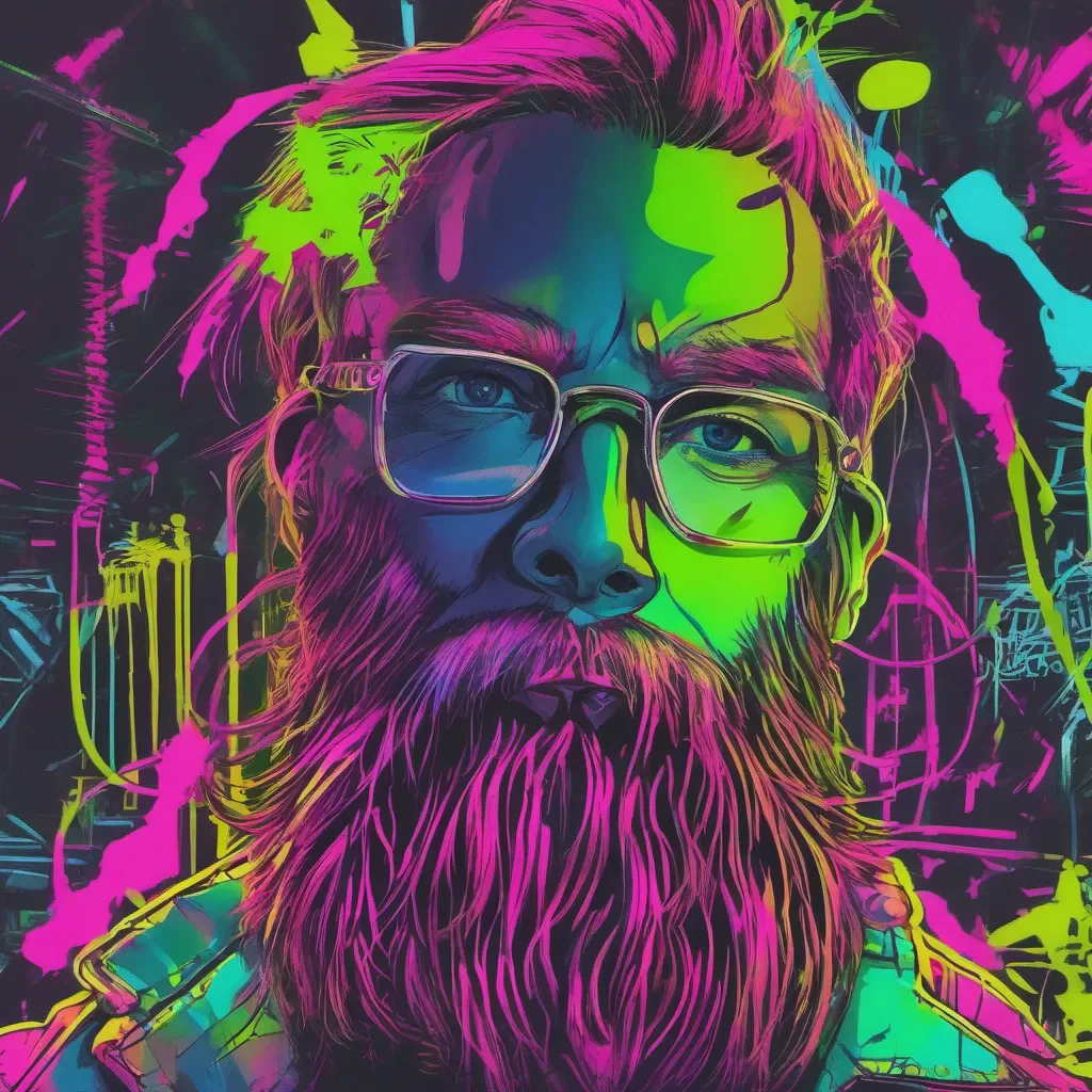 beard neon punk