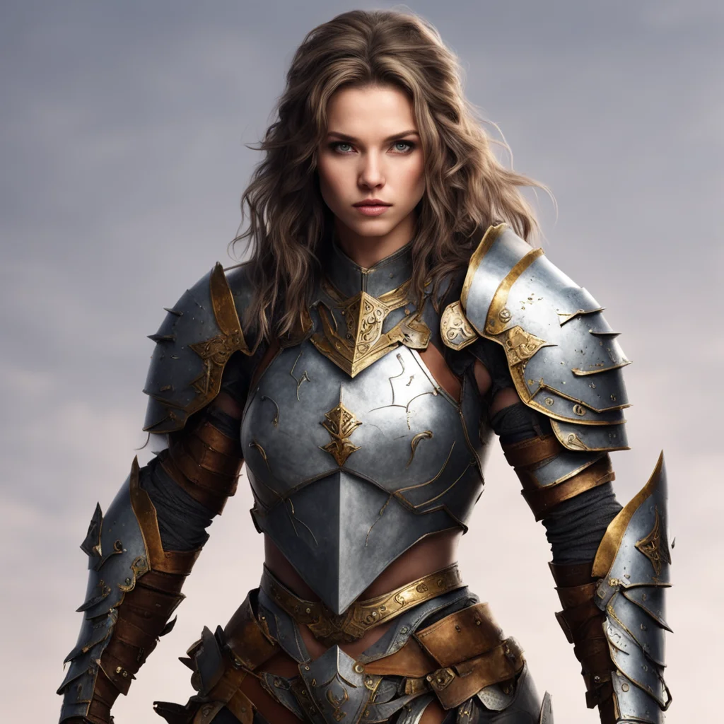 beautiful female warrior in tiny armor confident engaging wow artstation art 3