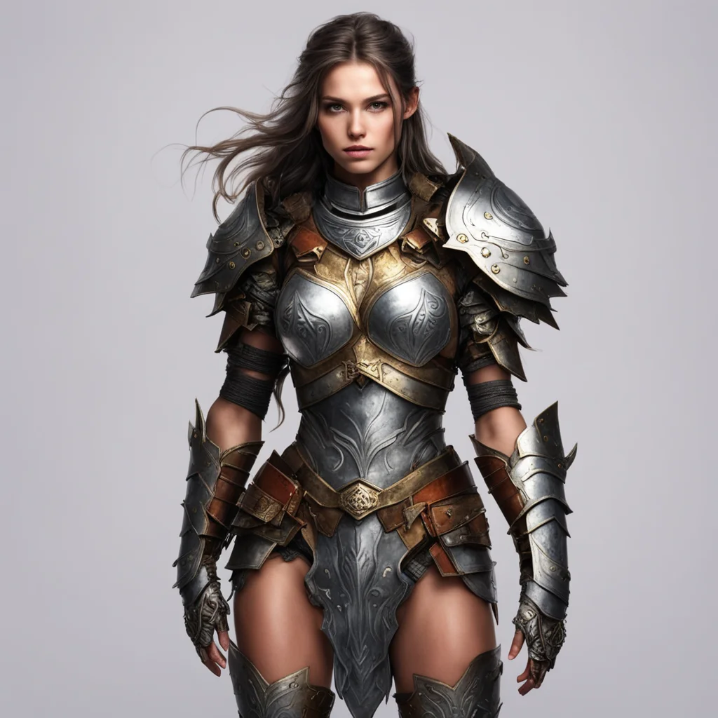 beautiful female warrior in tiny armor