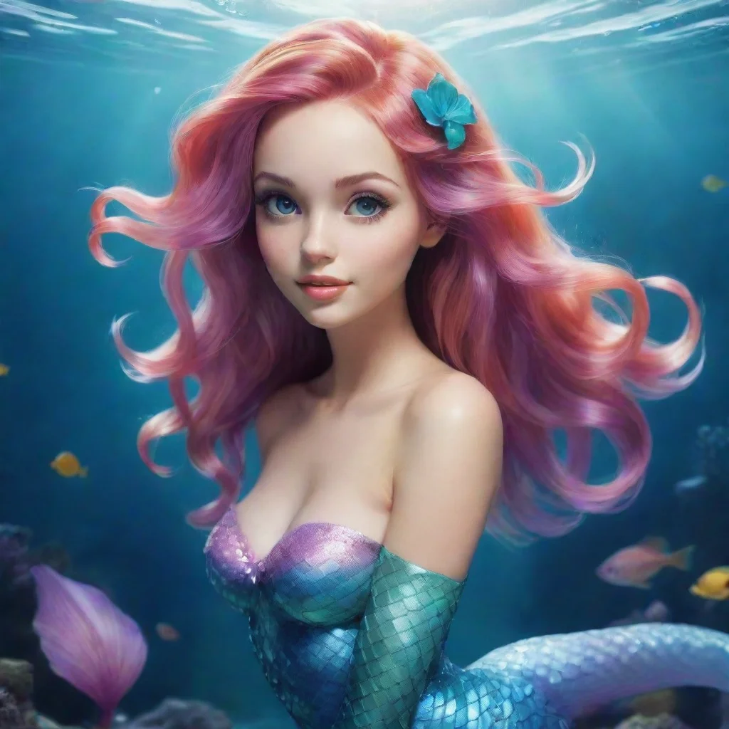 aibeautiful mermaid girl 