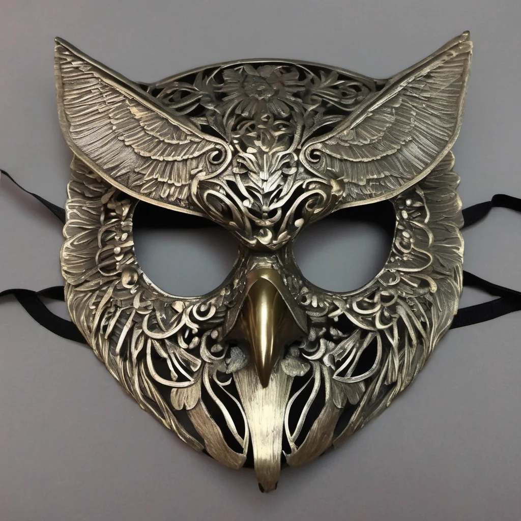 aibeautiful metal owl mask amazing awesome portrait 2