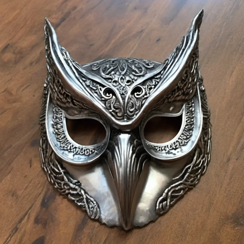 beautiful metal owl mask confident engaging wow artstation art 3