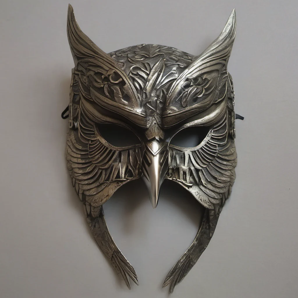 beautiful metal owl mask