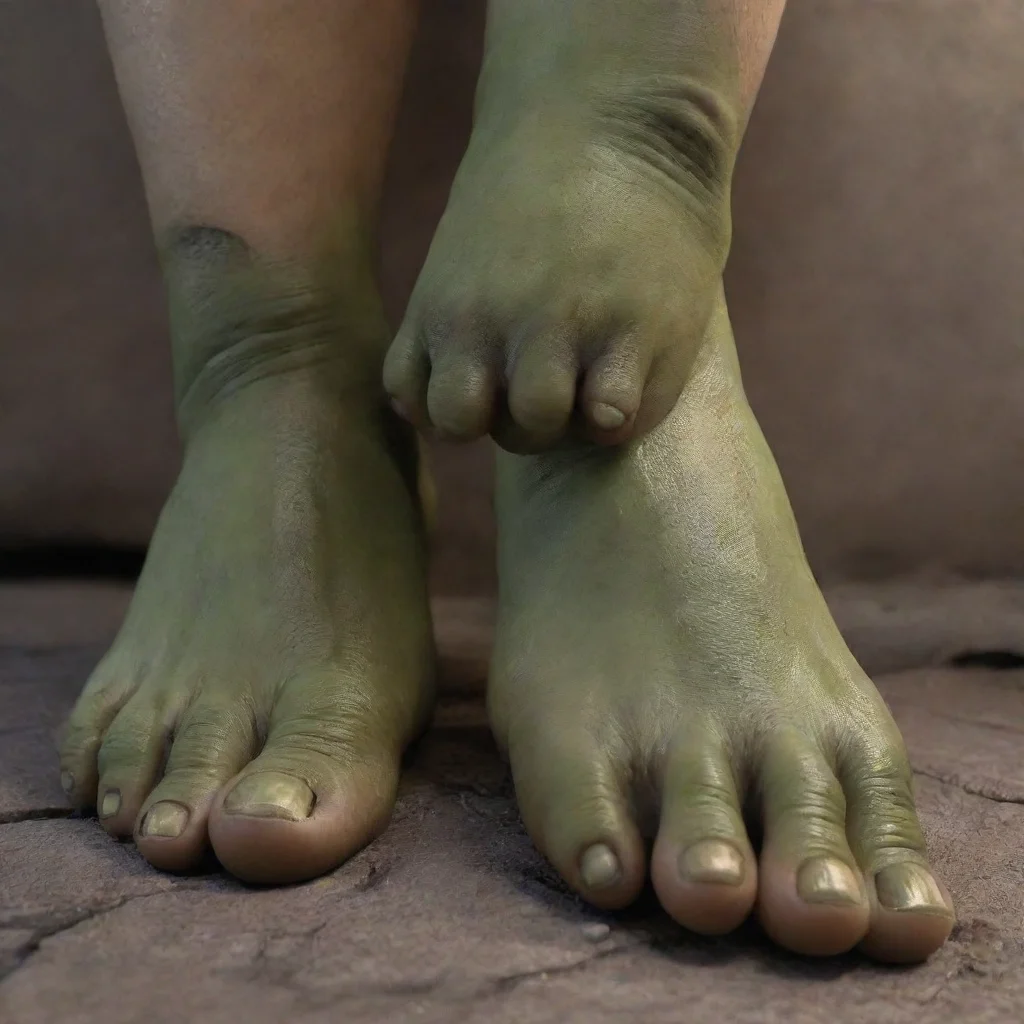 beautiful orc woman feet realistic