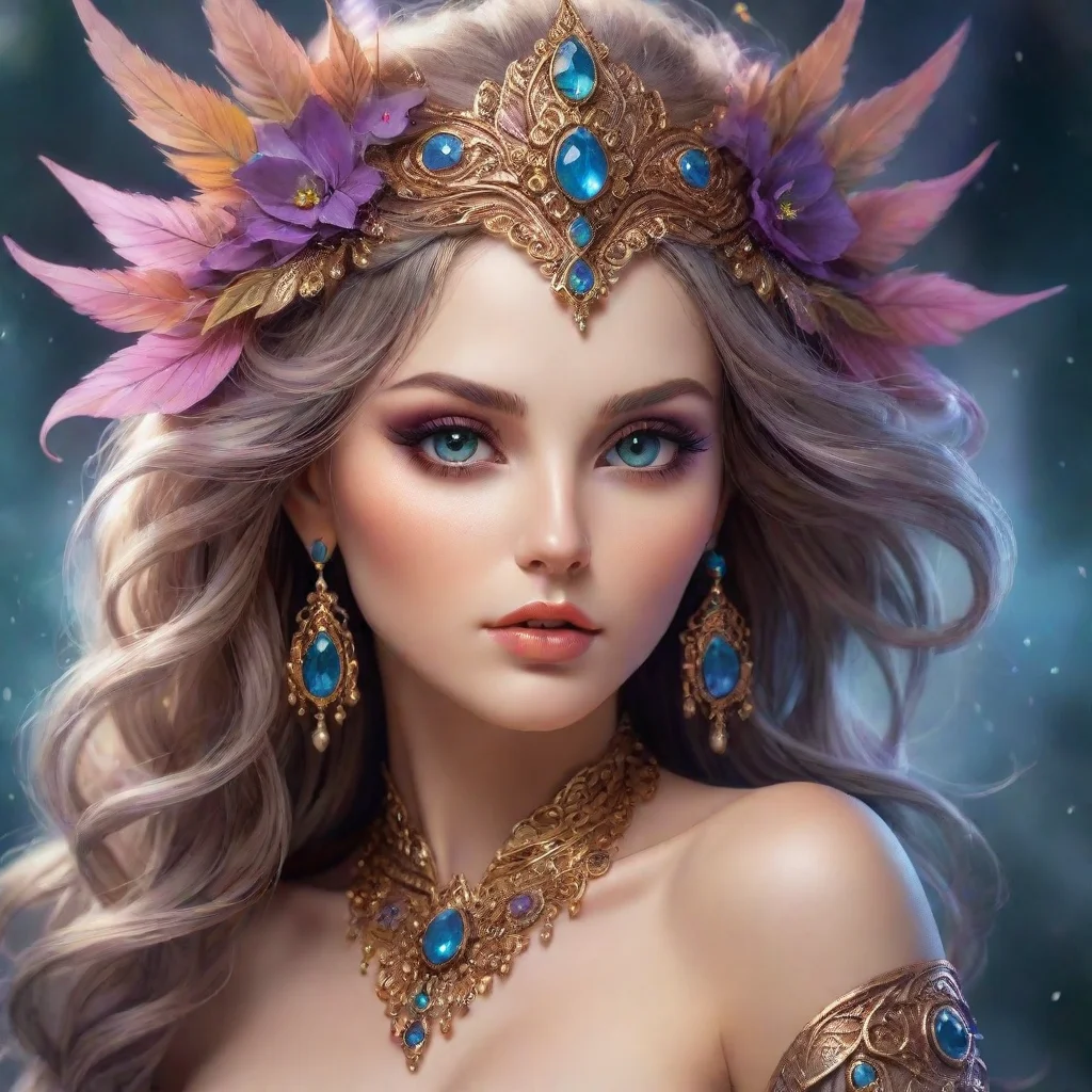 beautiful woman detailed fantasy style
