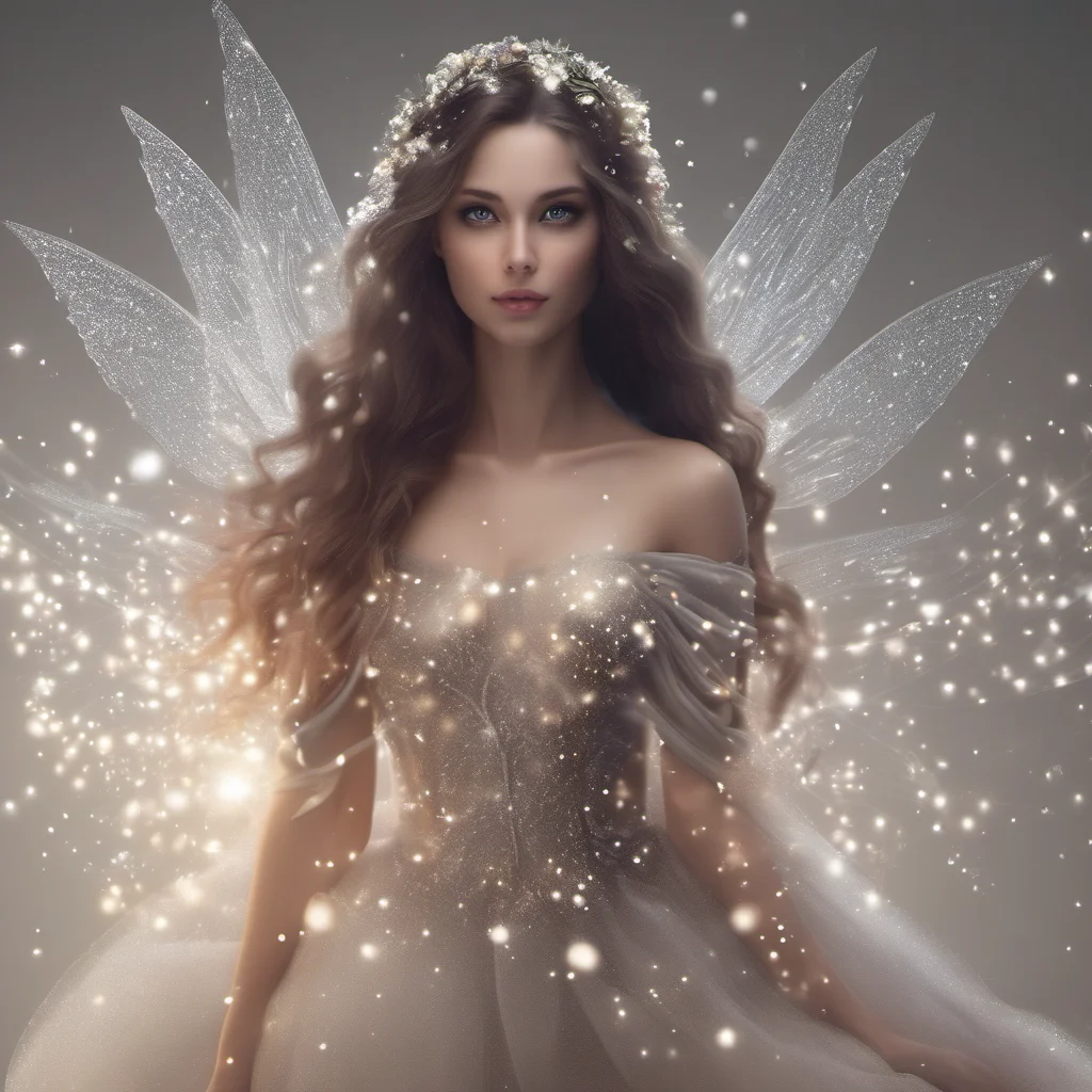 beautiful woman fairy unreal trick elegance particles realistic