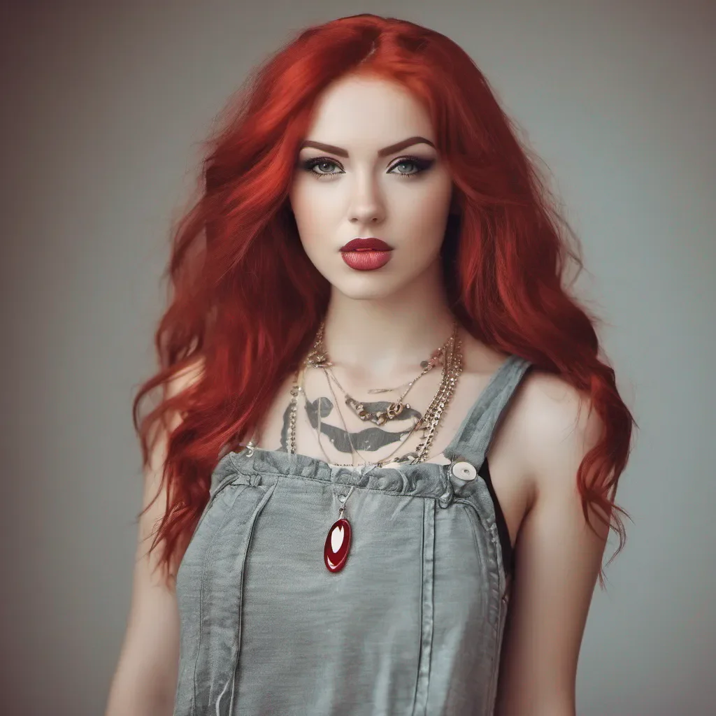 aibeauty grace girl with a lip piercing and red hair amazing awesome portrait 2
