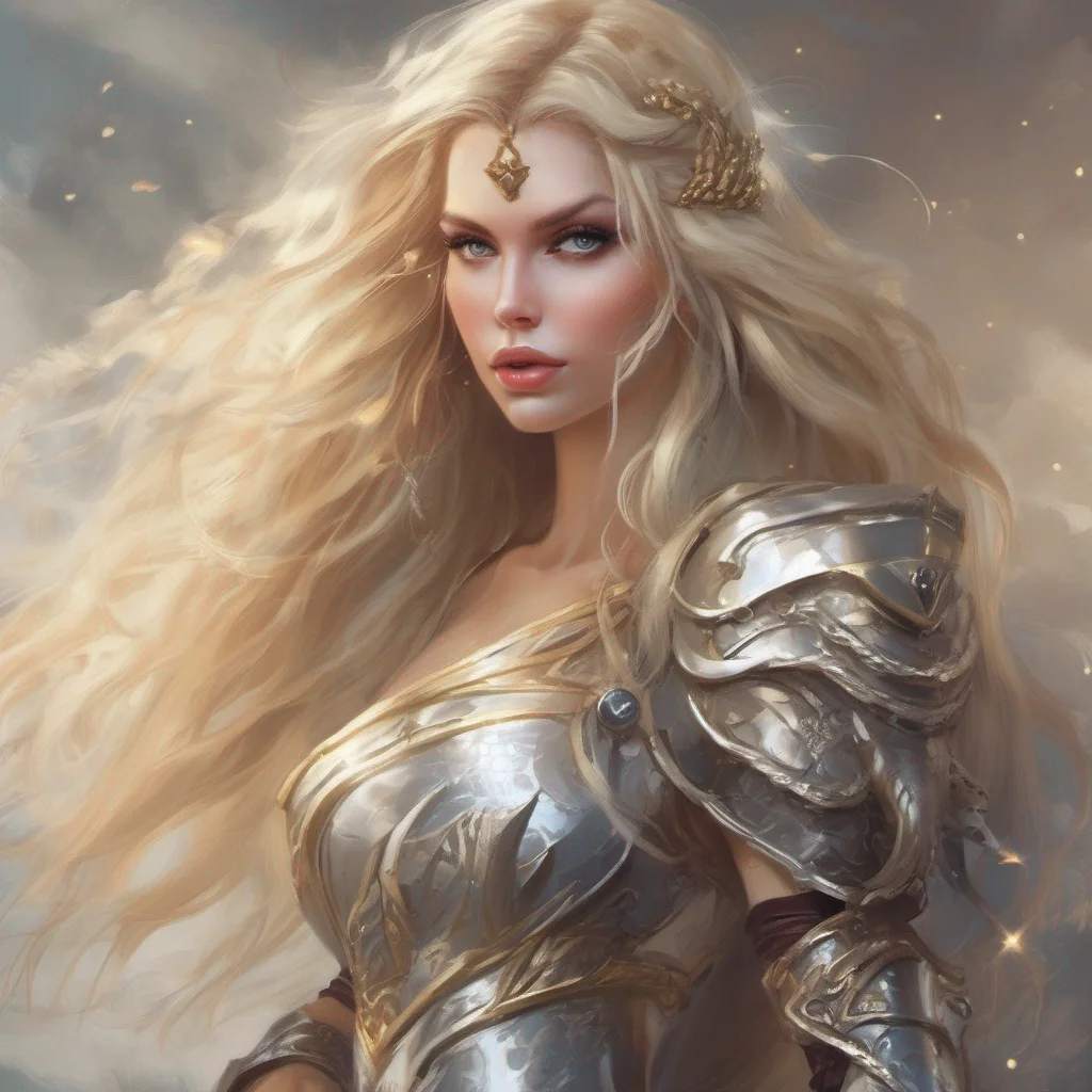 aibeauty grace seductive fantasy art warrior princess goddess celestial blonde blond confident engaging wow artstation art 3