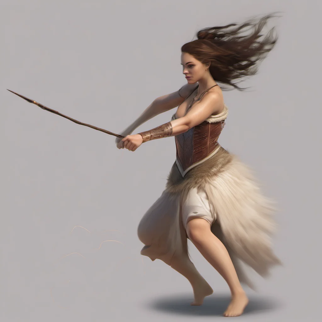 aibella throwing a spear confident engaging wow artstation art 3