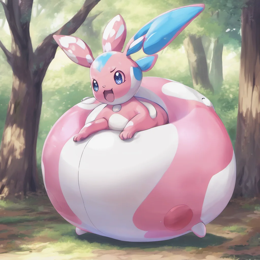 belly inflated anime sylveon amazing awesome portrait 2