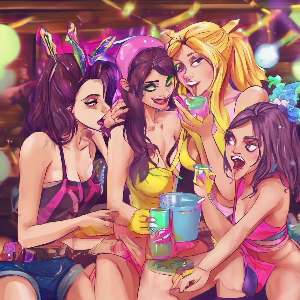 bi curious party girls going wild amazing awesome portrait 2