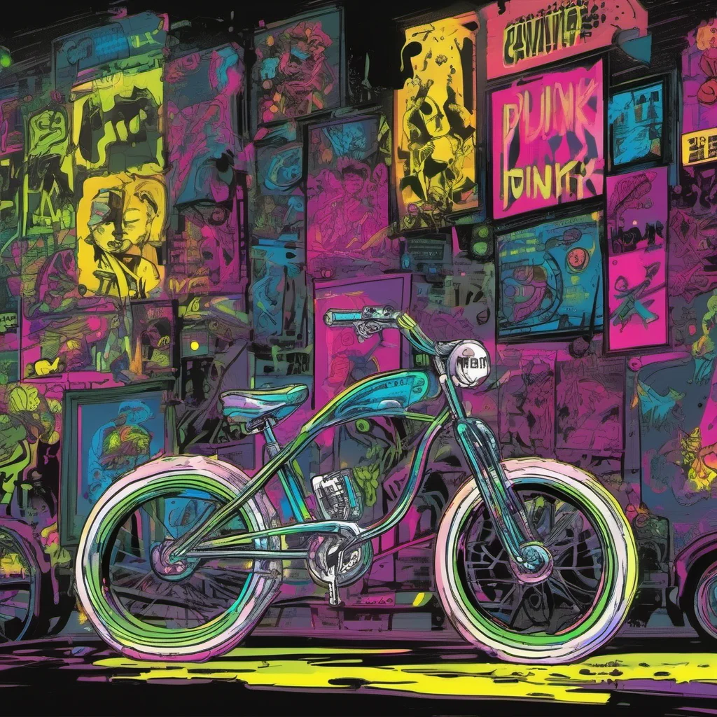 aibicycle neon punk comic book
