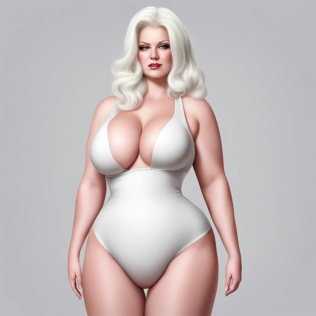 aibig white bimbo mom digital art good looking trending fantastic 1