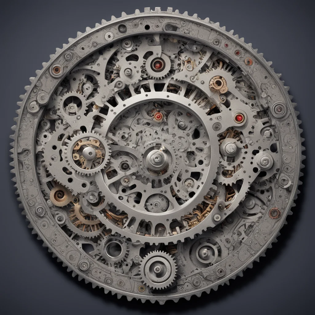 biomechanical watch movement with moving gears monster psychodelic hyper realistic amazing awesome portrait 2