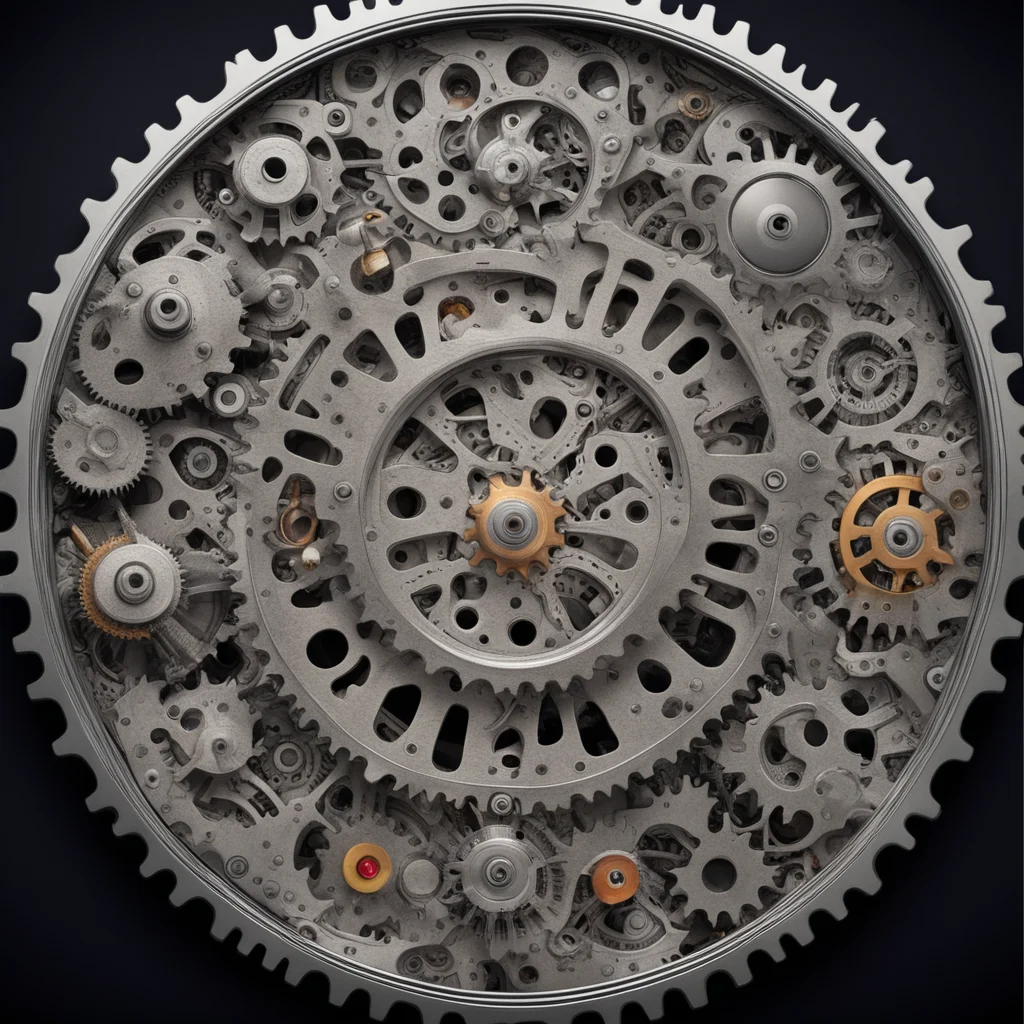biomechanical watch movement with moving gears monster psychodelic hyper realistic good looking trending fantastic 1
