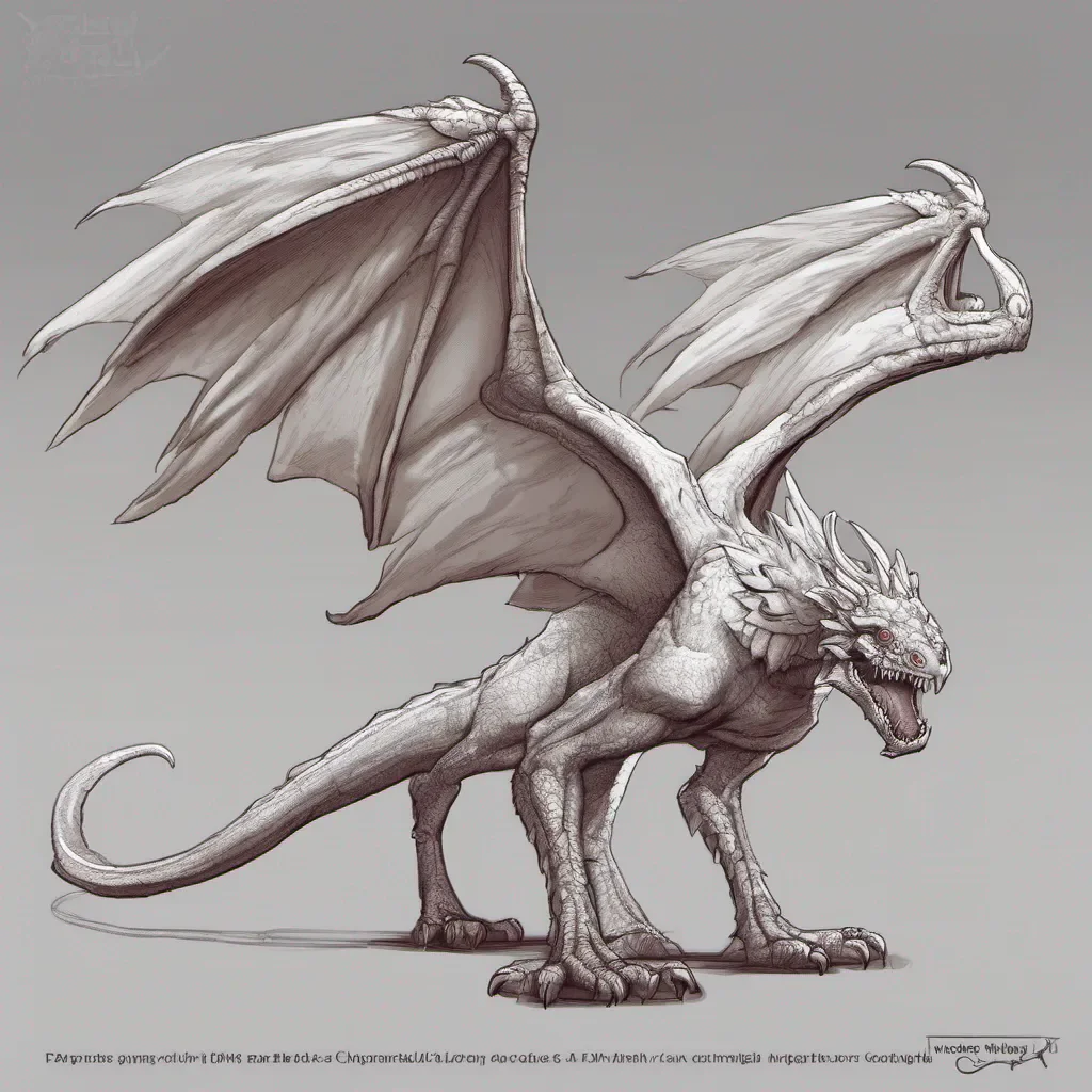 aibiped wyvern no front arms large wings fantasy art