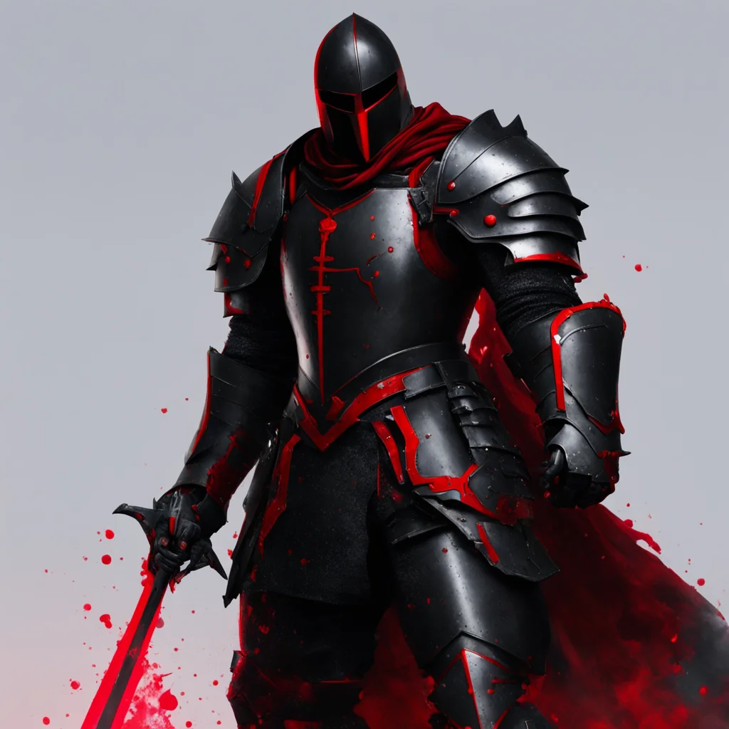 aiblack and red knight amazing awesome portrait 2