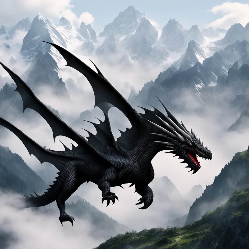 aiblack dragon gliding through mountains good looking trending fantastic 1