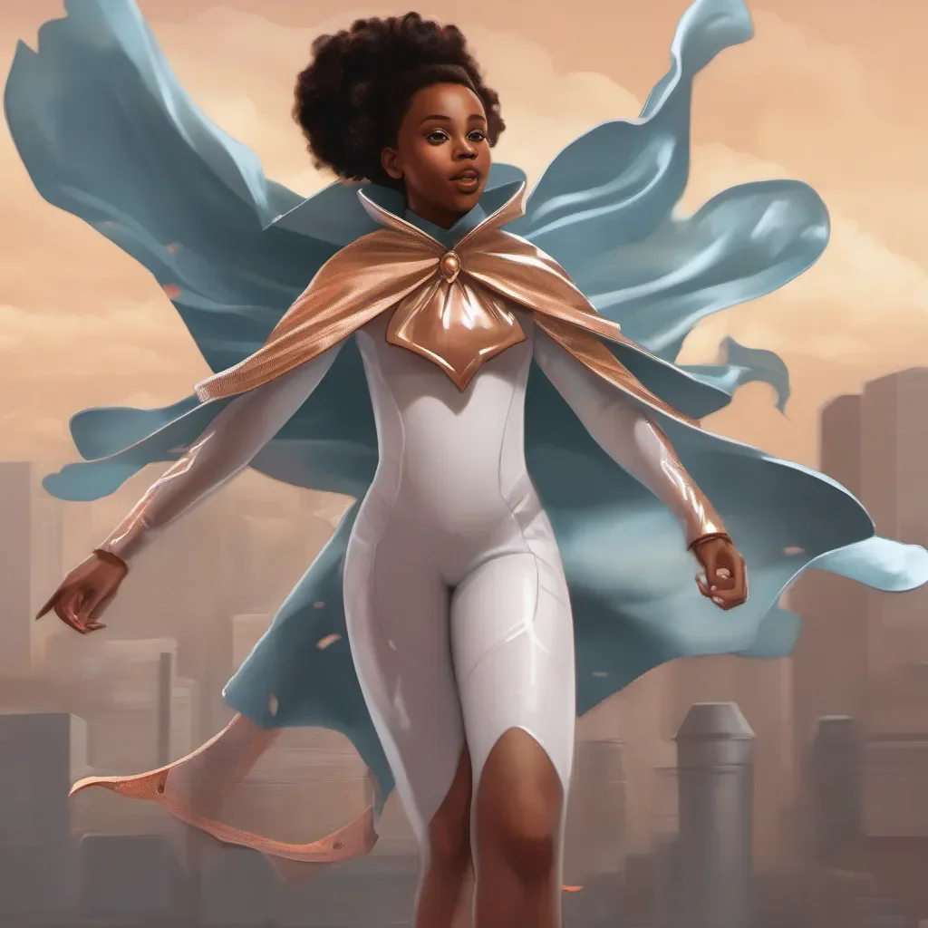 black girl wearing a cape that can fly amazing awesome portrait 2