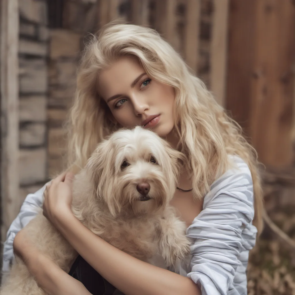 aiblonde%2C gorgeous%2C model%2C with dog good looking trending fantastic 1