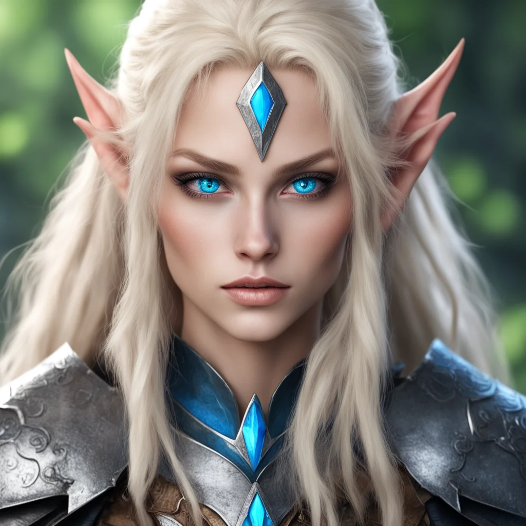 blonde elf warrior with blue eyes good looking trending fantastic 1